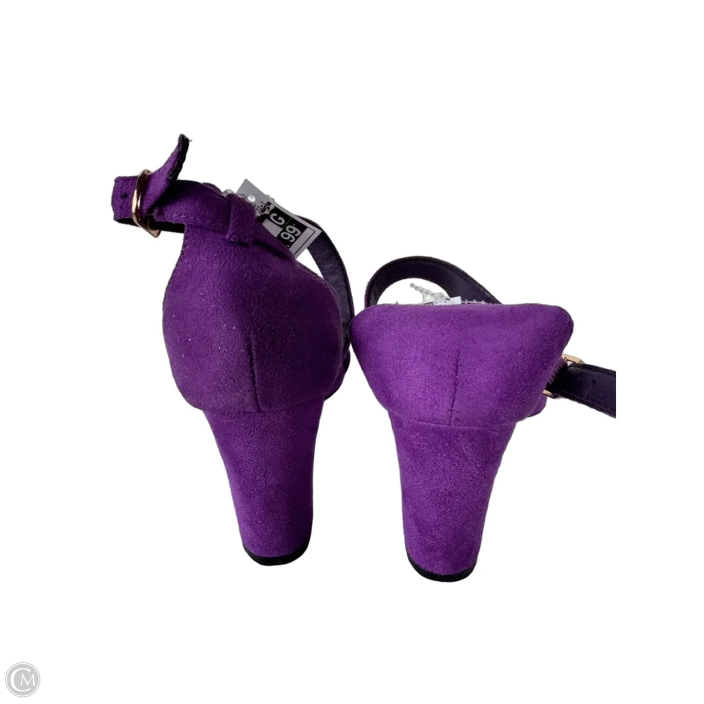 Sandals Heels Block By Clothes Mentor In Purple, Size: 7