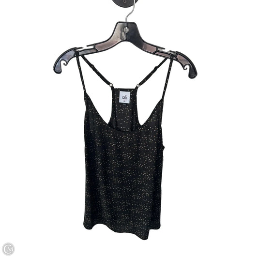 Blouse Sleeveless By Cabi In Black & Yellow, Size: Xl