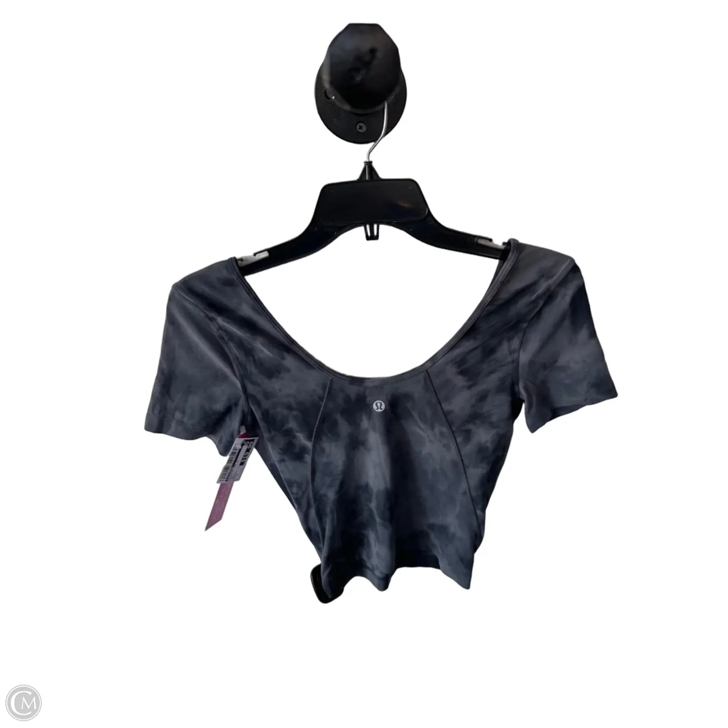 Athletic Top Short Sleeve By Lululemon In Grey, Size: 2