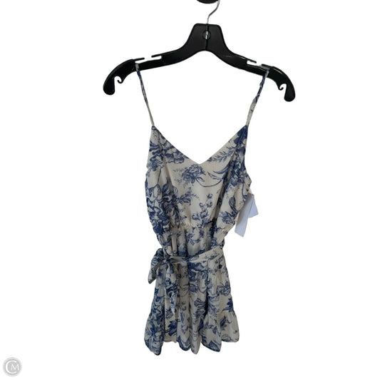 Dress Casual Short By Express In Blue & Cream, Size: S