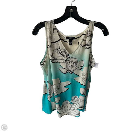 Tunic Sleeveless By Alfani In Cream & Green, Size: Xl