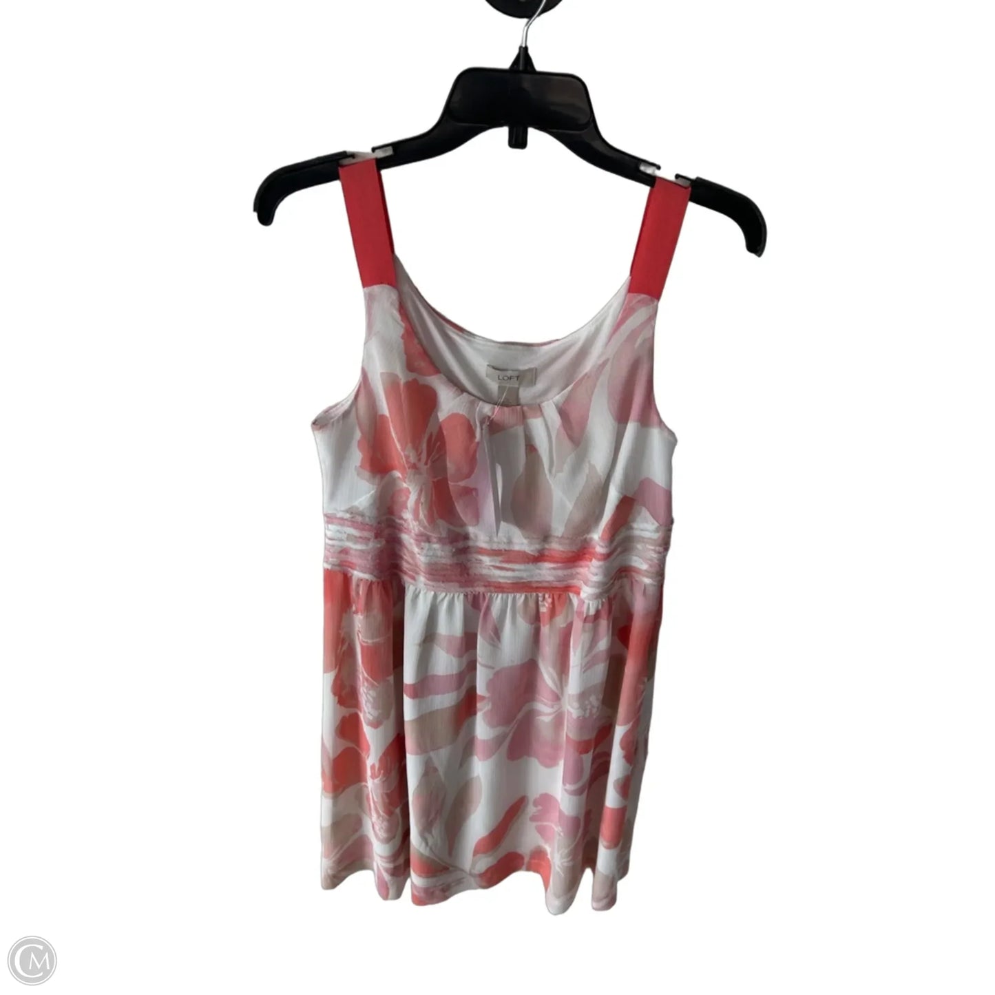 Dress Work By Loft In Orange & White, Size: M