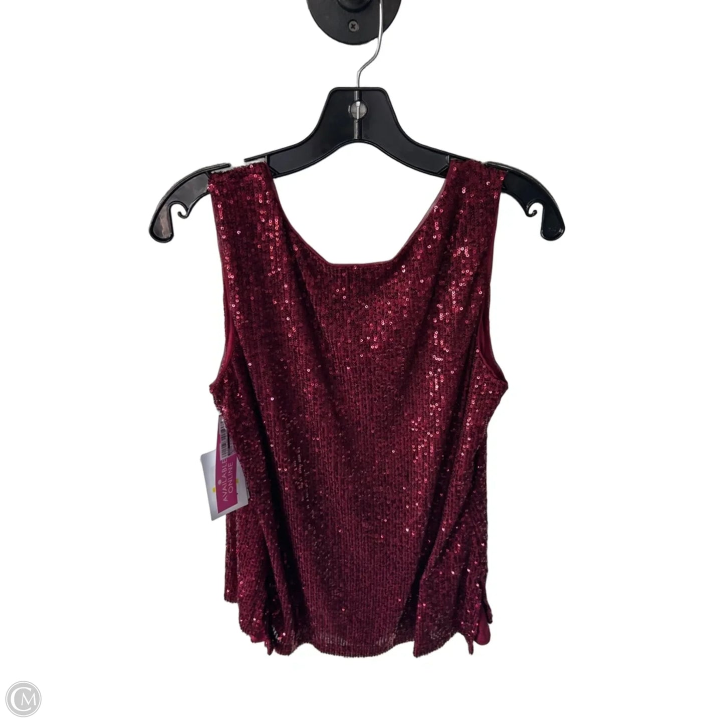 Blouse Sleeveless By Dkny In Red, Size: L