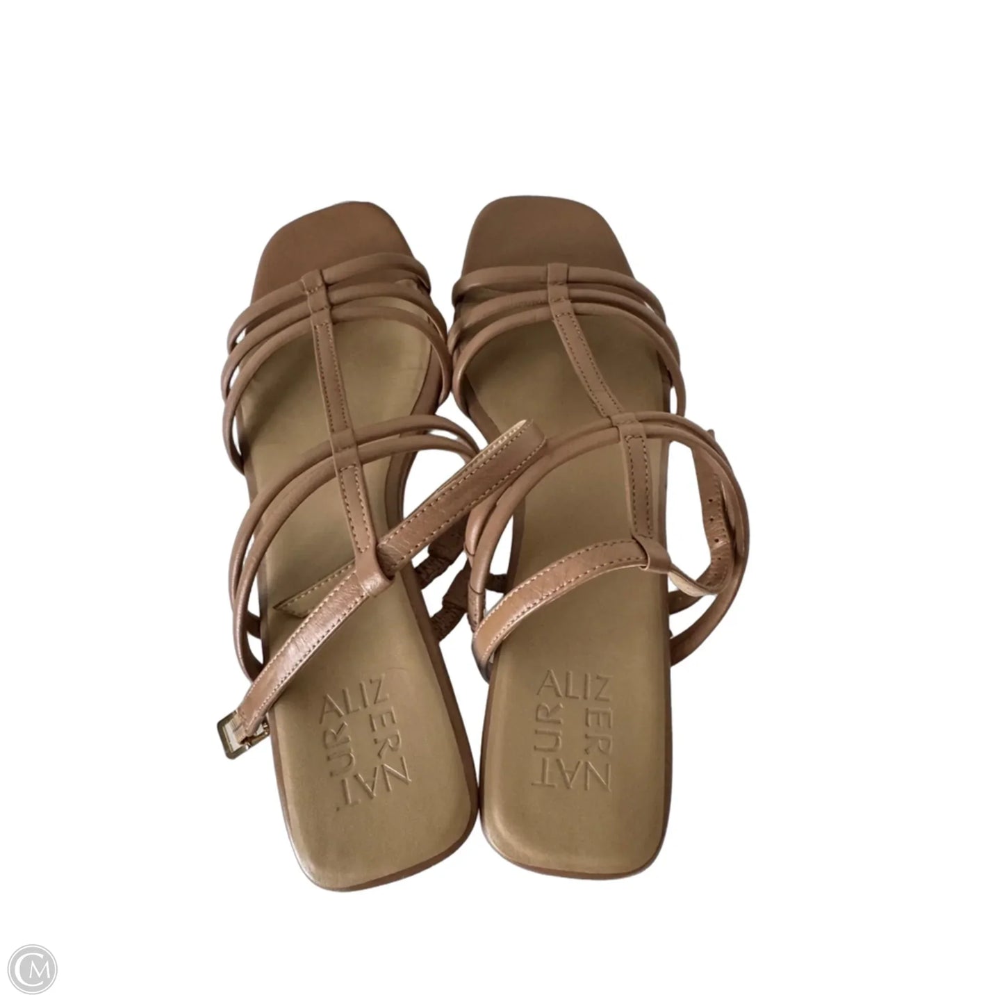 Sandals Heels Kitten By Naturalizer In TAN, Size: 10