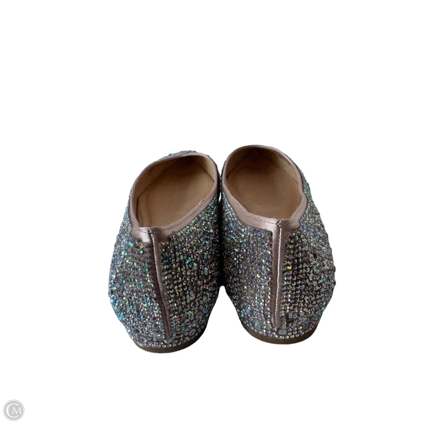 Shoes Flats By Betsey Johnson In Silver & Tan, Size: 8