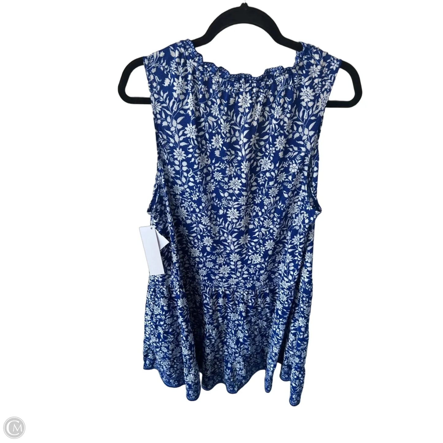 Dress Casual Short By Max Studio In Blue & White, Size: 1x