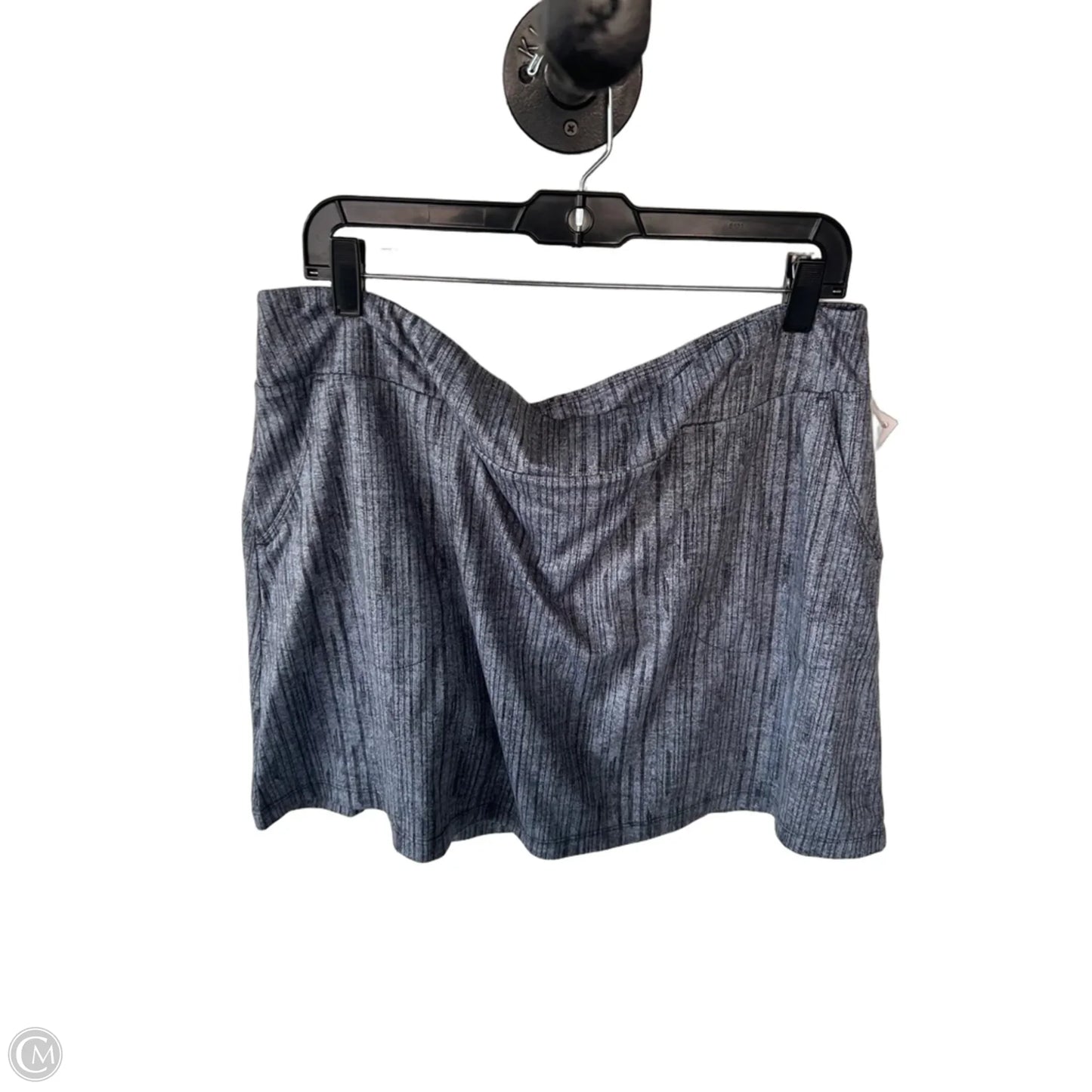 Athletic Skort By Aventura In Black & Grey, Size: Xl