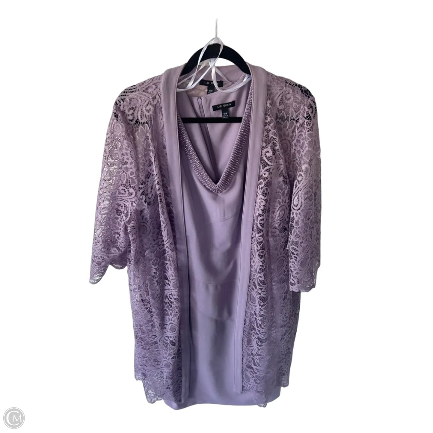 Dress Set 2pc By Clothes Mentor In Purple, Size: 1x