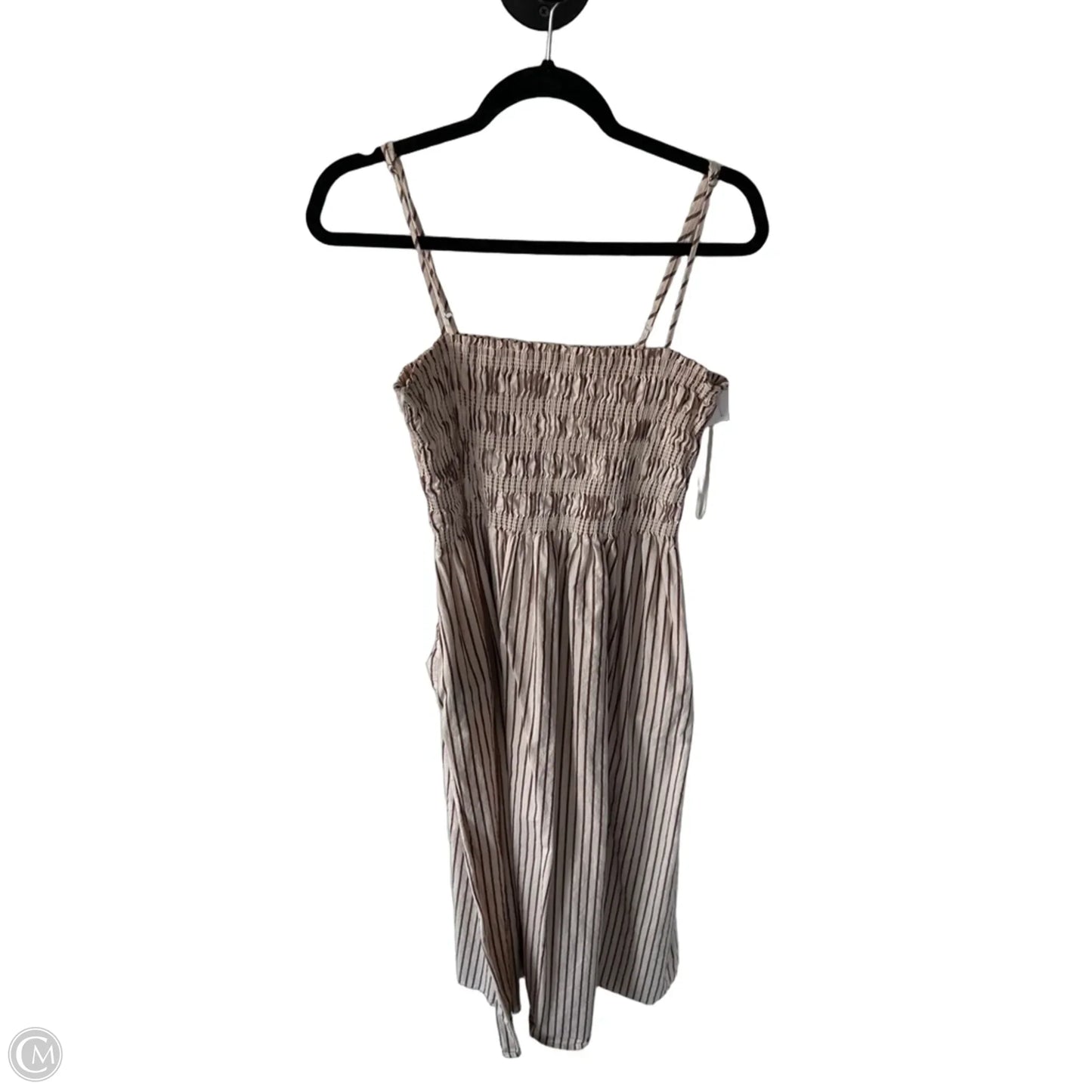 Dress Casual Midi By Pistola In Brown & Cream, Size: L
