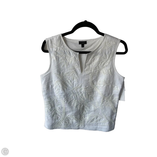 Blouse Sleeveless By Talbots In White, Size: S