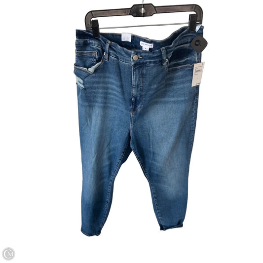 Jeans Skinny By Good American In Blue Denim, Size: 18