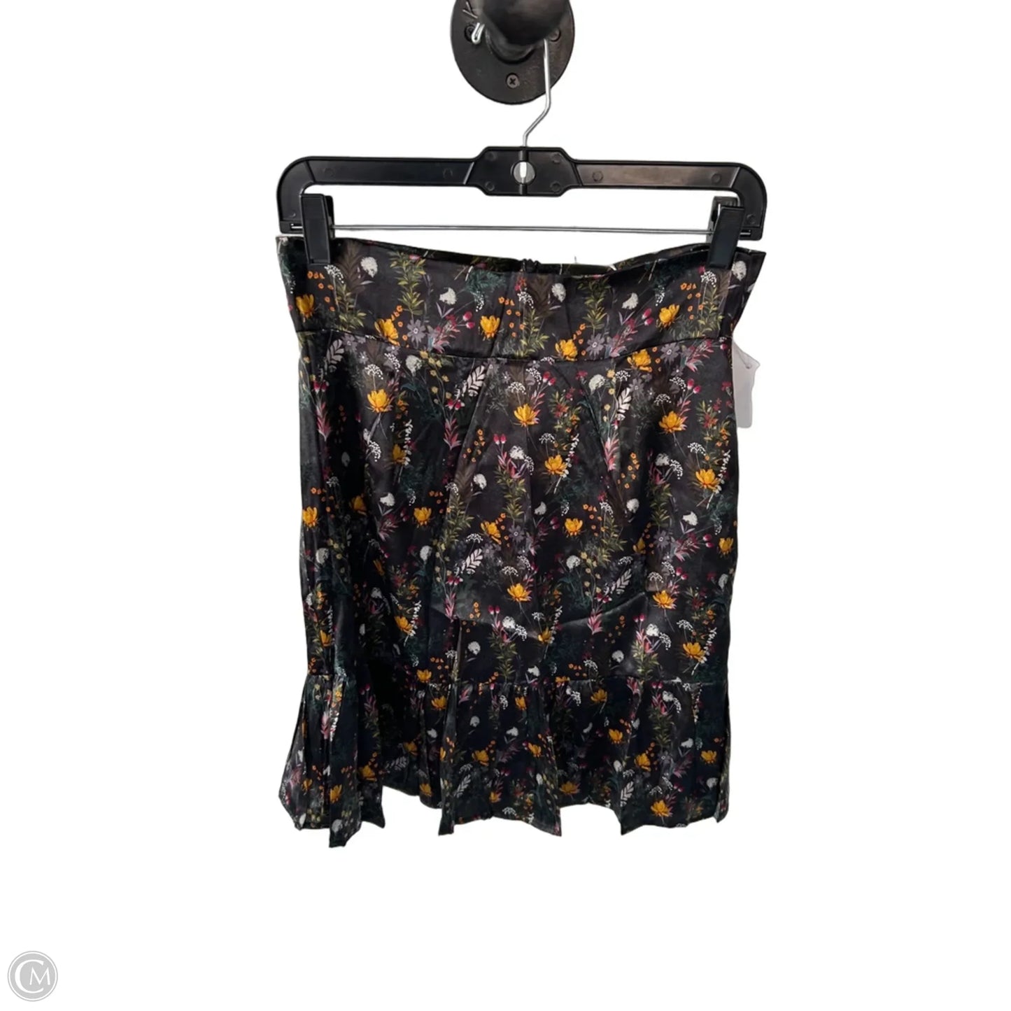 Skirt Mini & Short By Cmc In Black & Yellow, Size: S