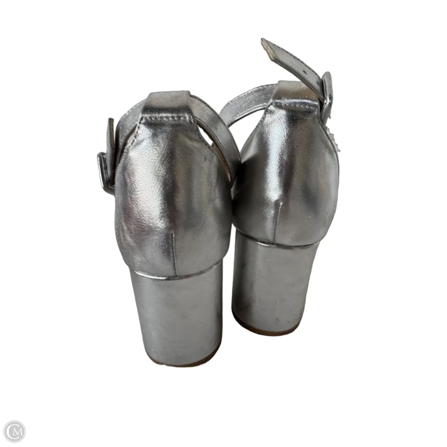 Sandals Heels Block By Cl By Chinese Laundry In Silver, Size: 10