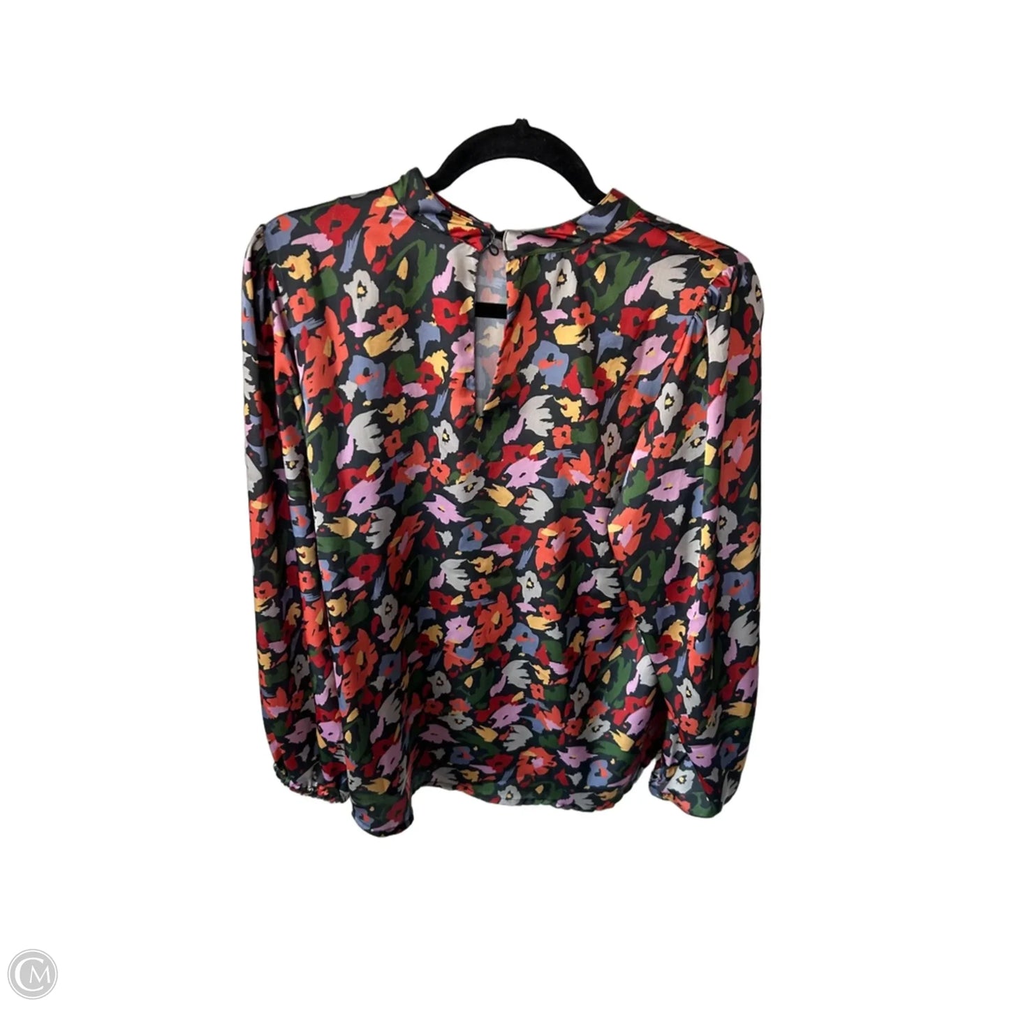 Blouse Long Sleeve By Clothes Mentor In Green & Orange, Size: L
