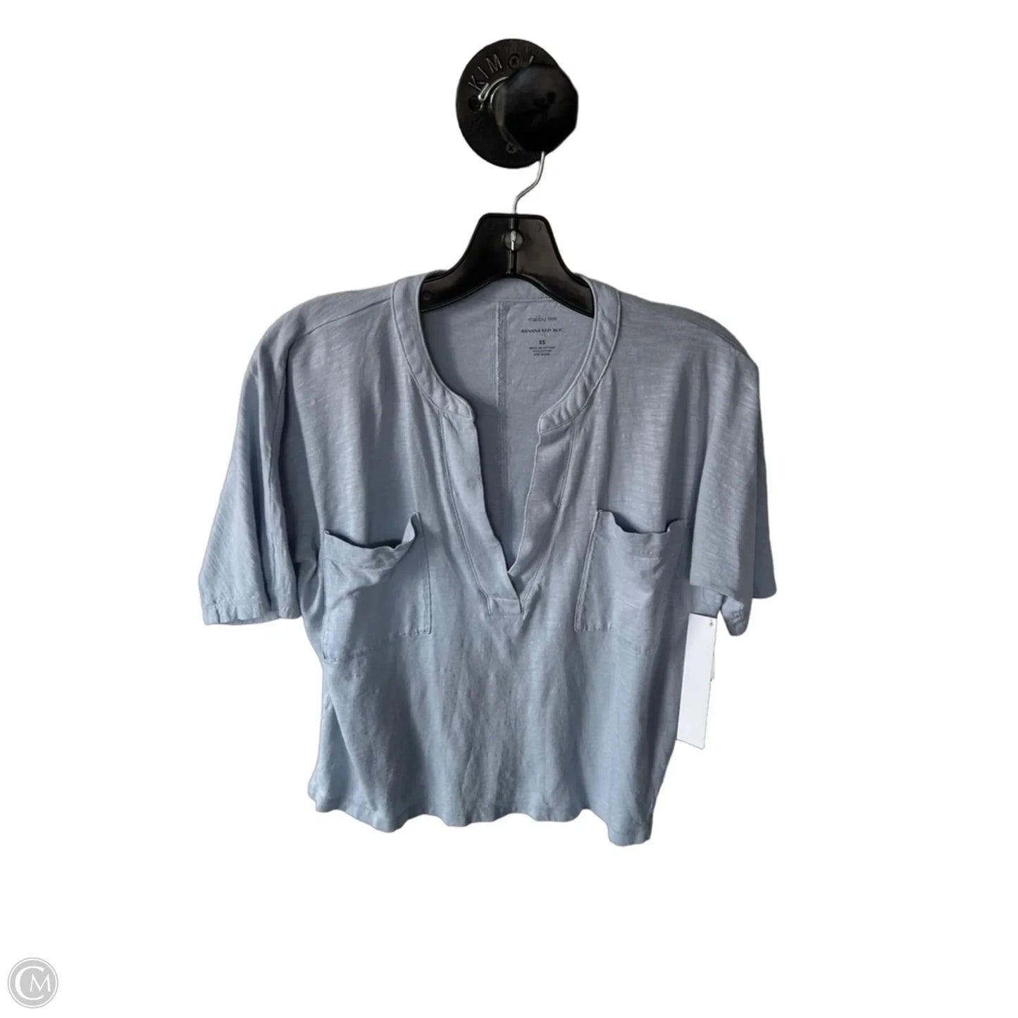 Top Short Sleeve By Banana Republic In Blue, Size: Xs