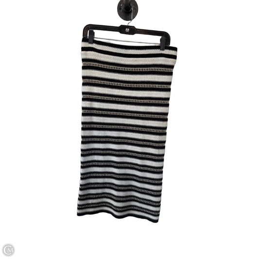 Skirt Midi By Nine West In Black & White, Size: M