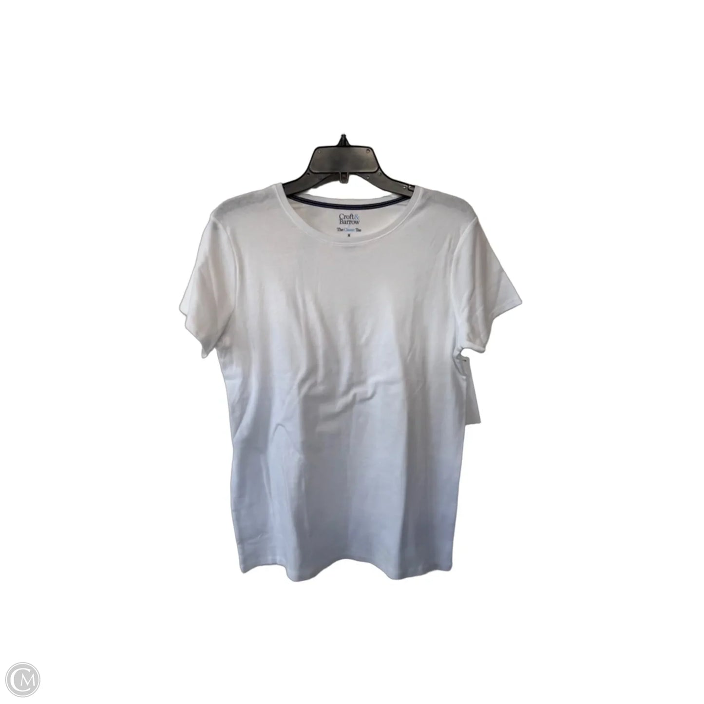 Top Short Sleeve Basic By Croft And Barrow In White, Size: M