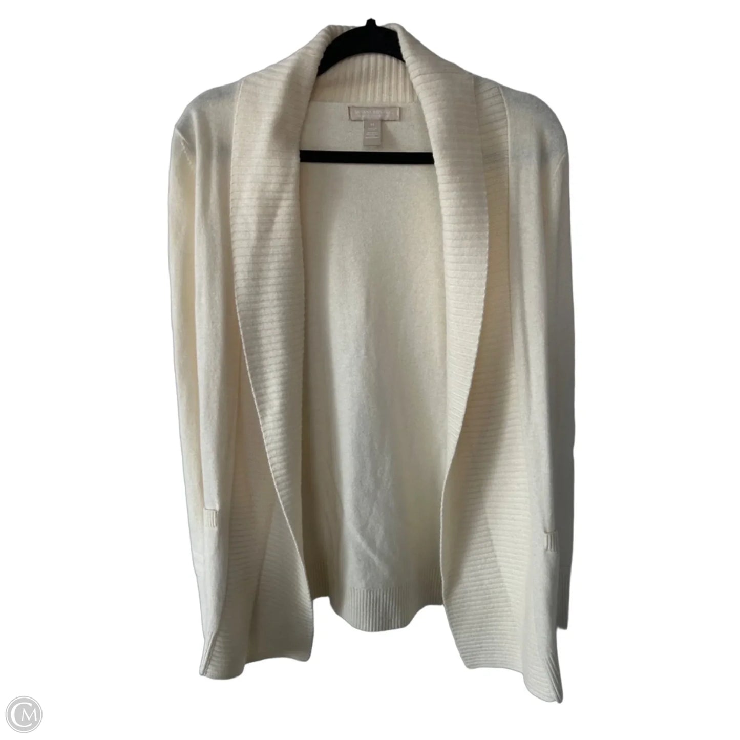 Sweater Cardigan By Banana Republic In Cream, Size: M