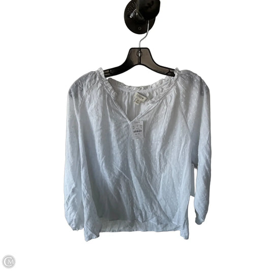 Blouse 3/4 Sleeve By J. Crew In White, Size: M