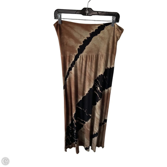 Skirt Maxi By Clothes Mentor In Black & Brown, Size: L