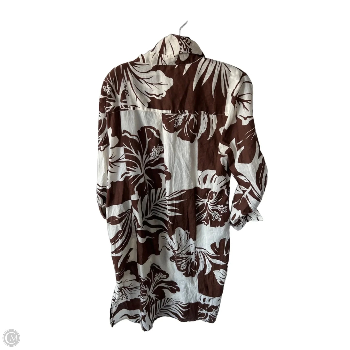 Swimwear Cover-up By Blue Island In Brown & Cream, Size: L