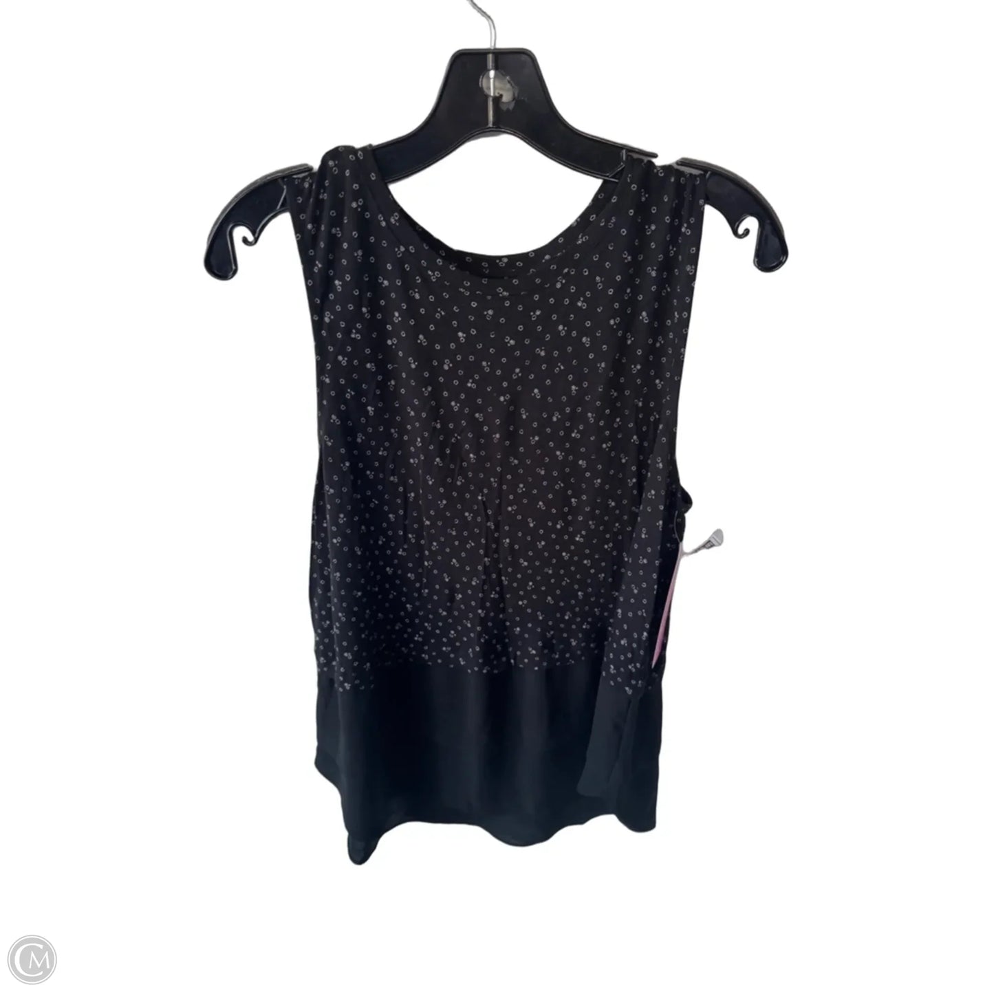 Top Sleeveless By Loft In Black & Cream, Size: L