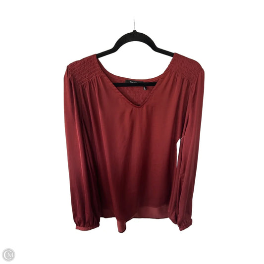 Blouse Long Sleeve By Doe & Rae In Orange, Size: Xl
