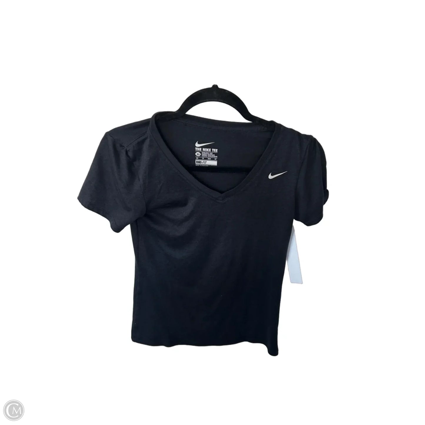 Athletic Top Short Sleeve By Nike In Grey, Size: Xs