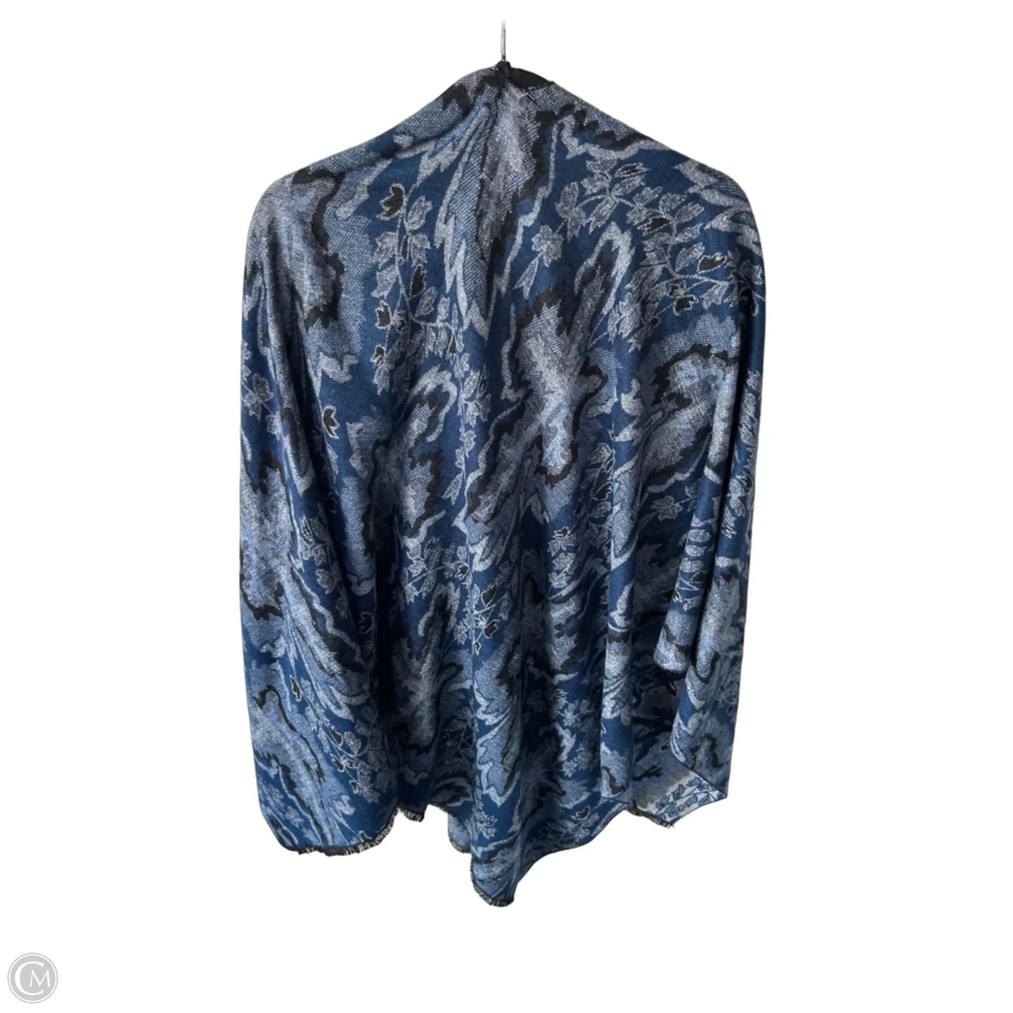 Shawl By Cmc In Blue & Grey