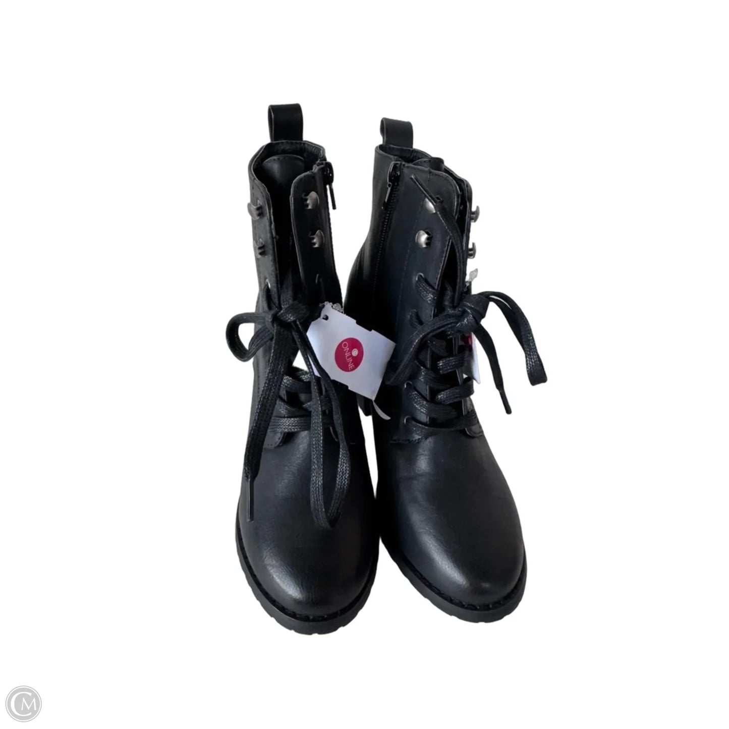 Boots Ankle Heels By Clothes Mentor In Black, Size: 7