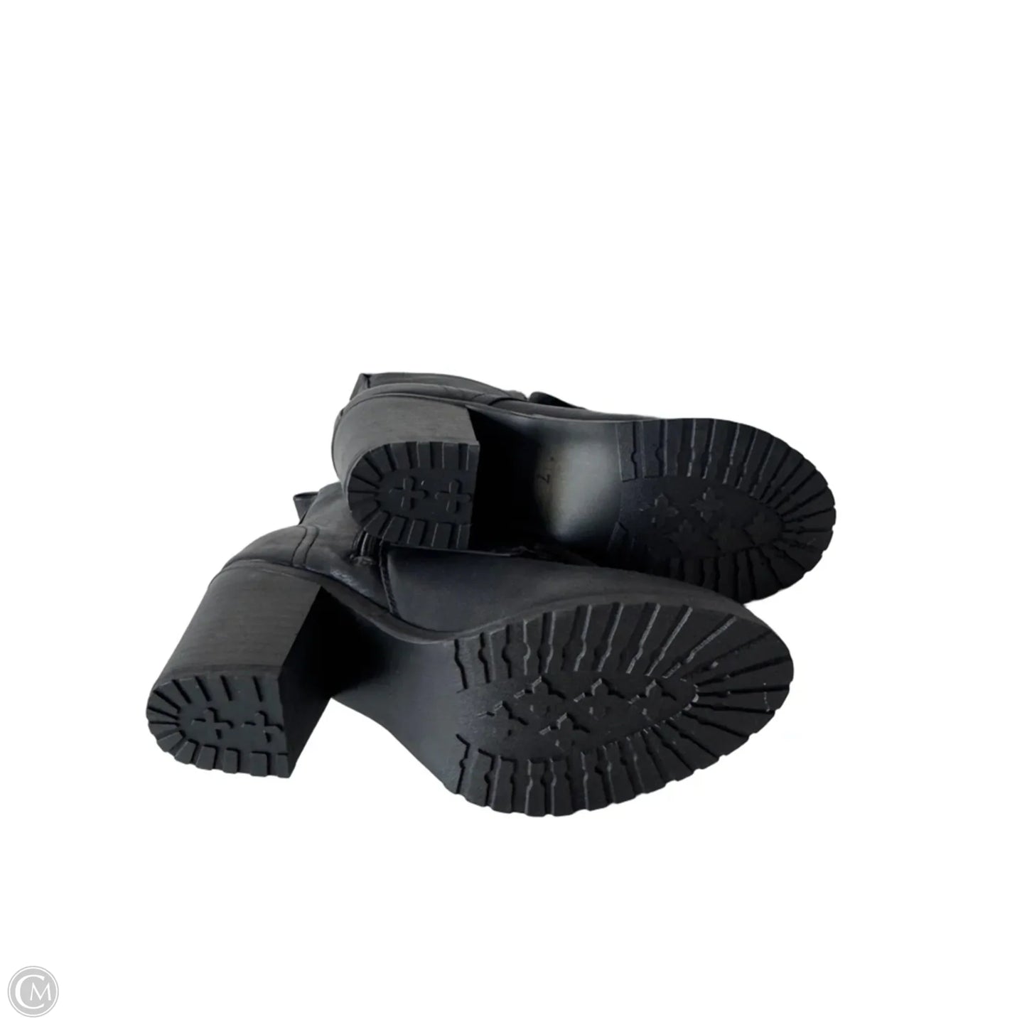 Boots Ankle Heels By Clothes Mentor In Black, Size: 7