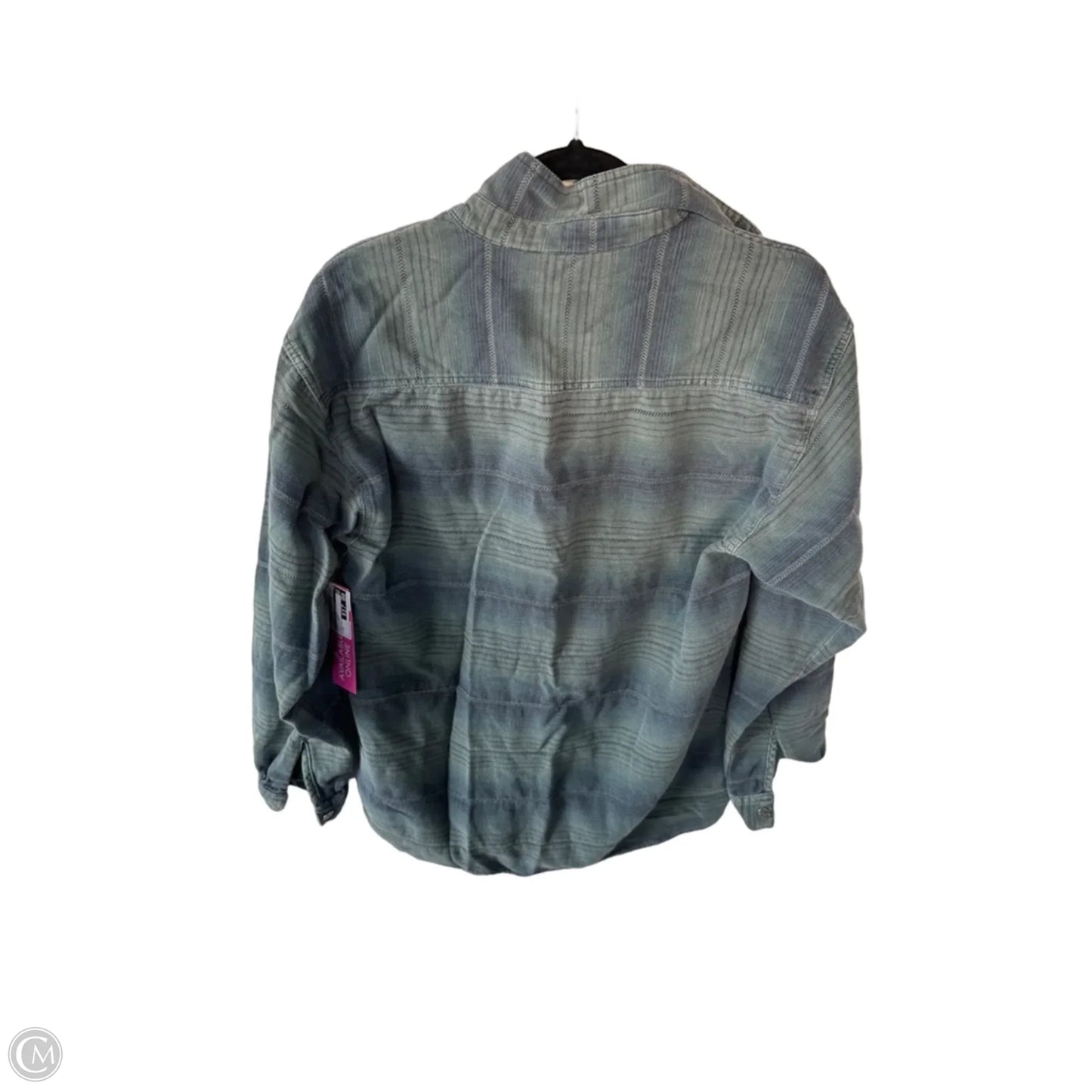 Jacket Shirt By Clothes Mentor In Blue & Green, Size: M