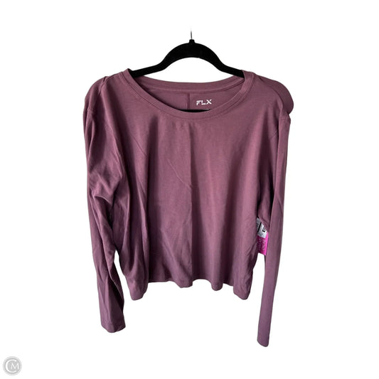 Athletic Top Long Sleeve Crewneck By Flx In Purple, Size: Xxl