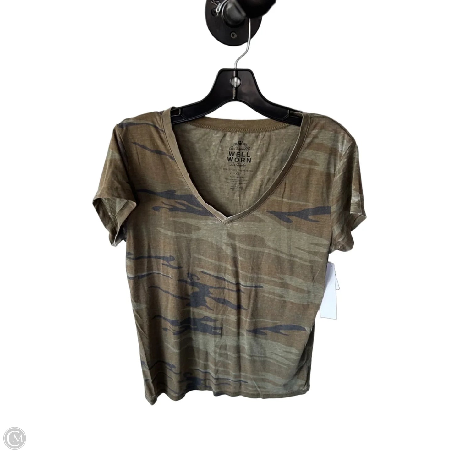 Top Short Sleeve Basic By Well Worn In Camouflage Print, Size: Xl