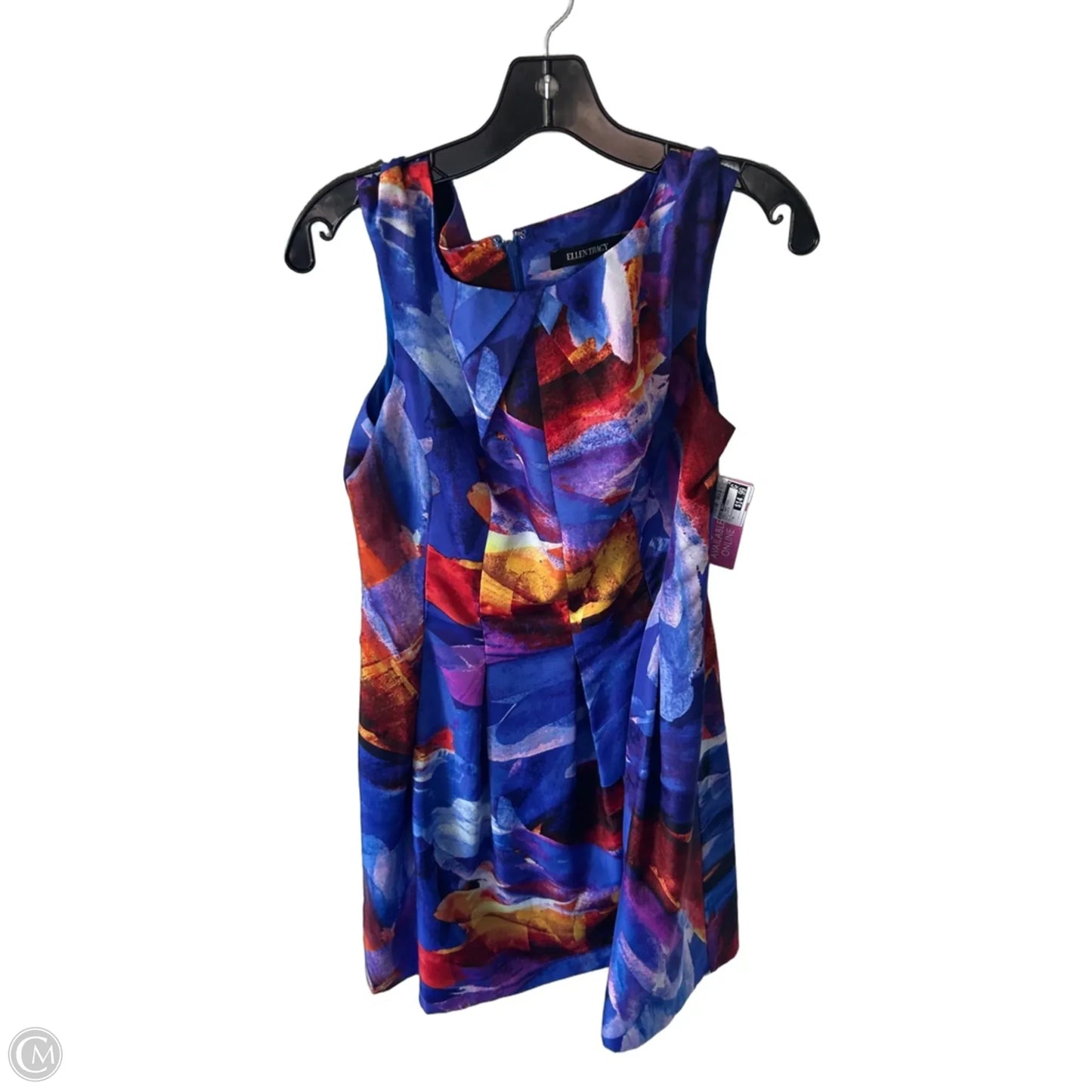 Dress Party Midi By Ellen Tracy In Blue & White, Size: M