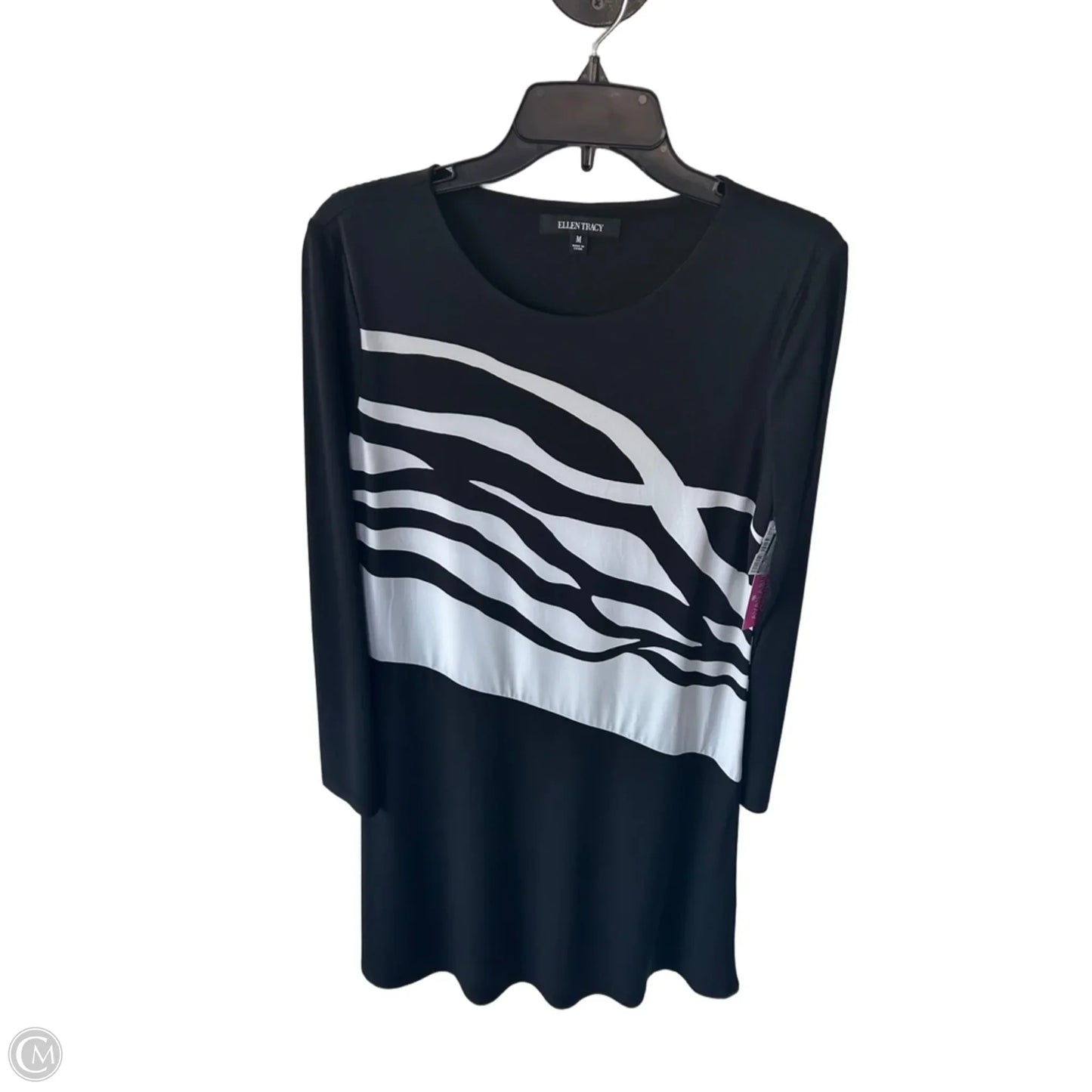 Dress Work By Ellen Tracy In Black & White, Size: M
