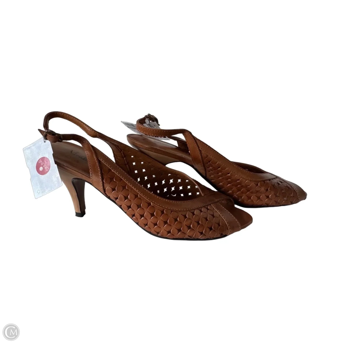 Sandals Heels Kitten By Madeleine In Brown, Size: 8.5