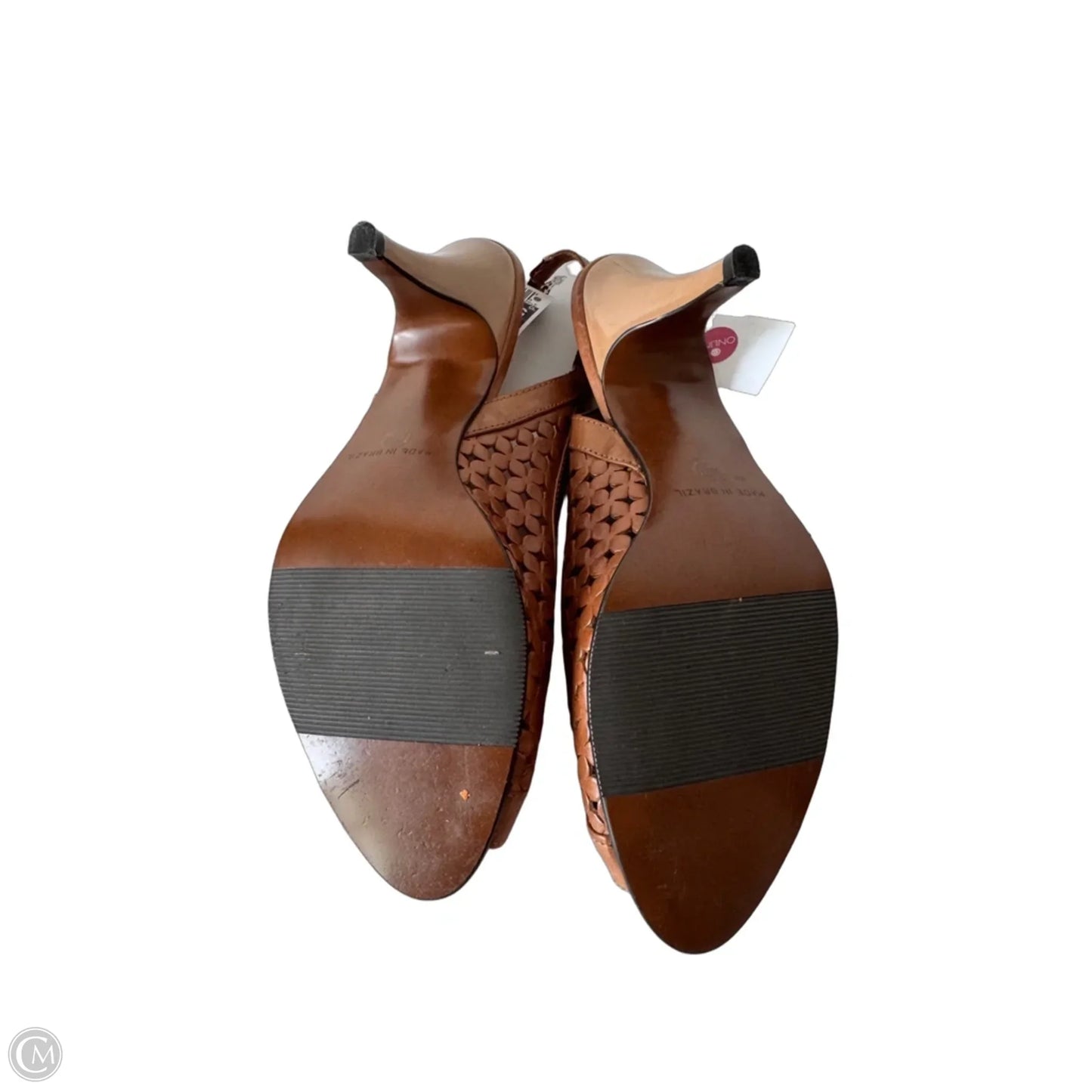 Sandals Heels Kitten By Madeleine In Brown, Size: 8.5