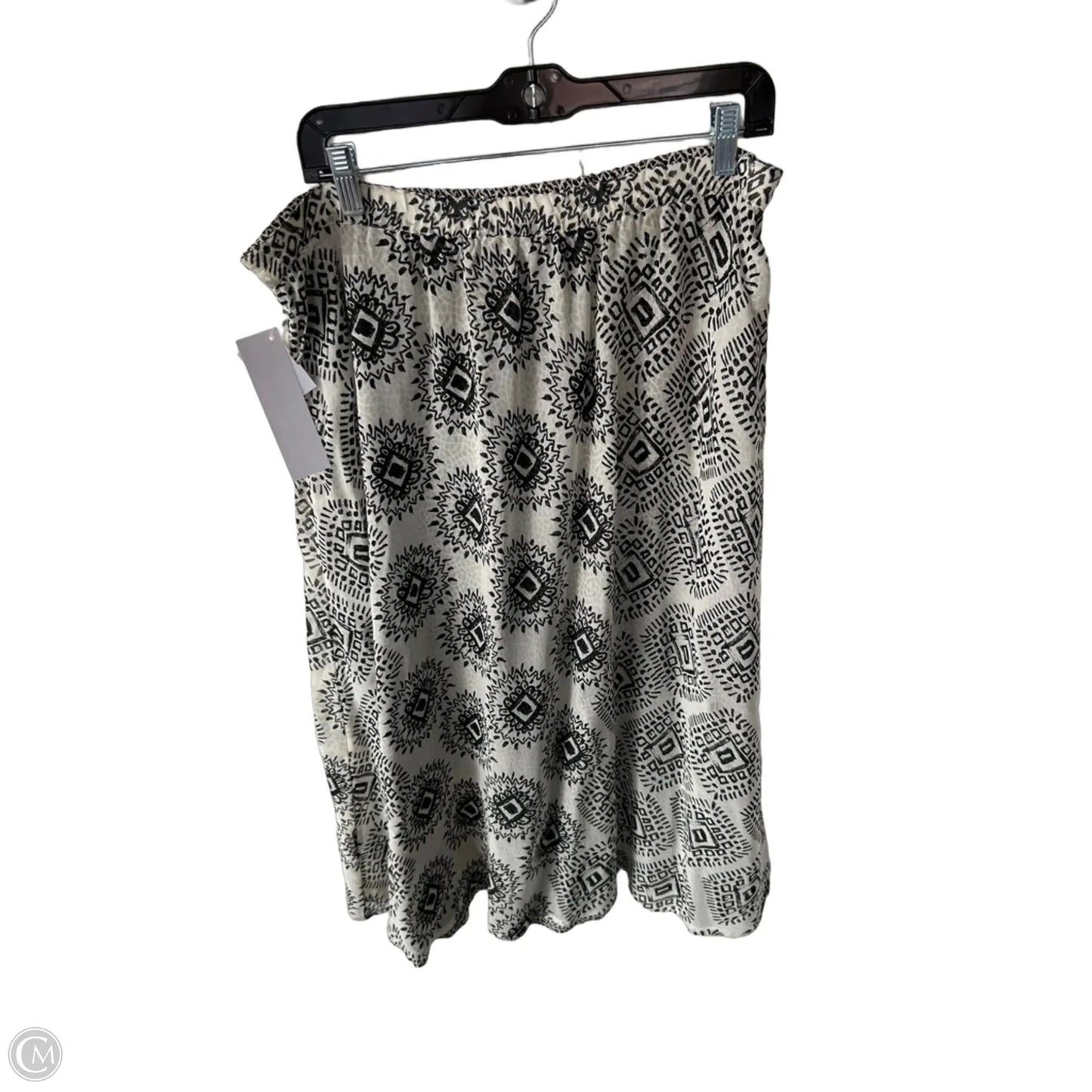 Skirt Midi By Coldwater Creek In Black & Cream, Size: M