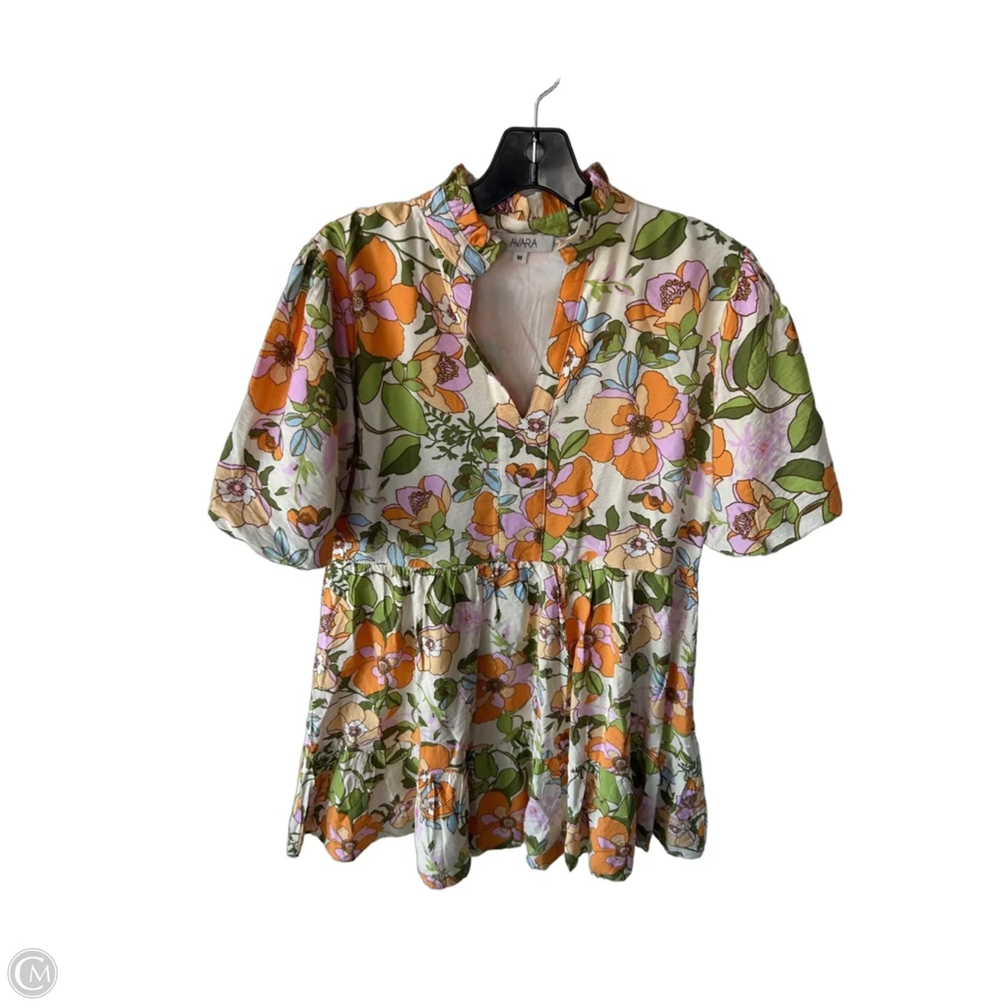 Dress Casual Short By Cmb In Orange & Tan, Size: M