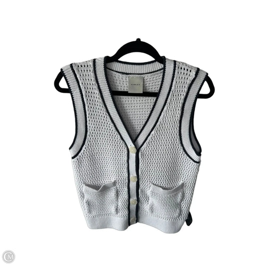 Vest Sweater By Varley In Blue & White, Size: M