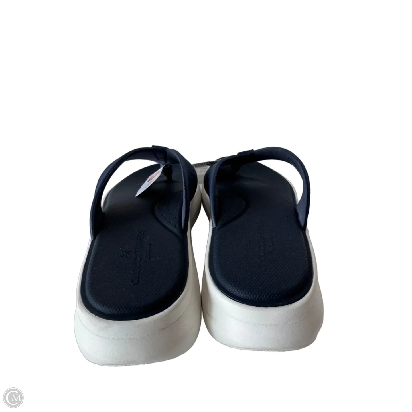 Sandals Flip Flops By Clarks In Blue & White, Size: 10