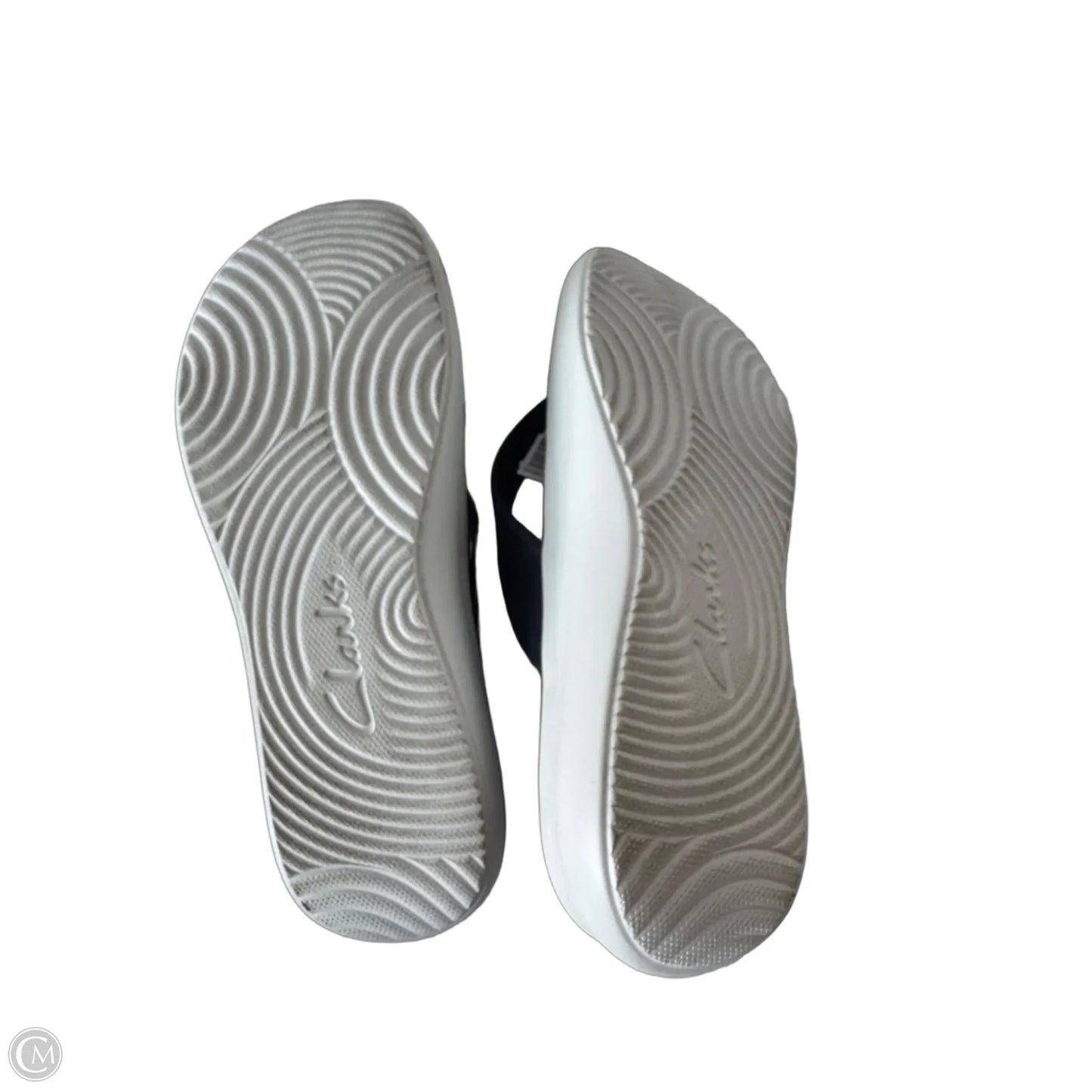 Sandals Flip Flops By Clarks In Blue & White, Size: 10