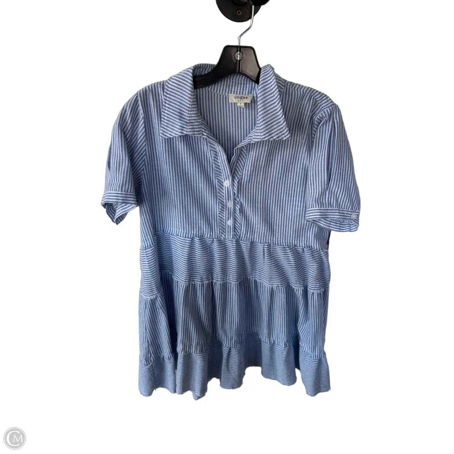 Dress Casual Short By Umgee In Blue & White, Size: S
