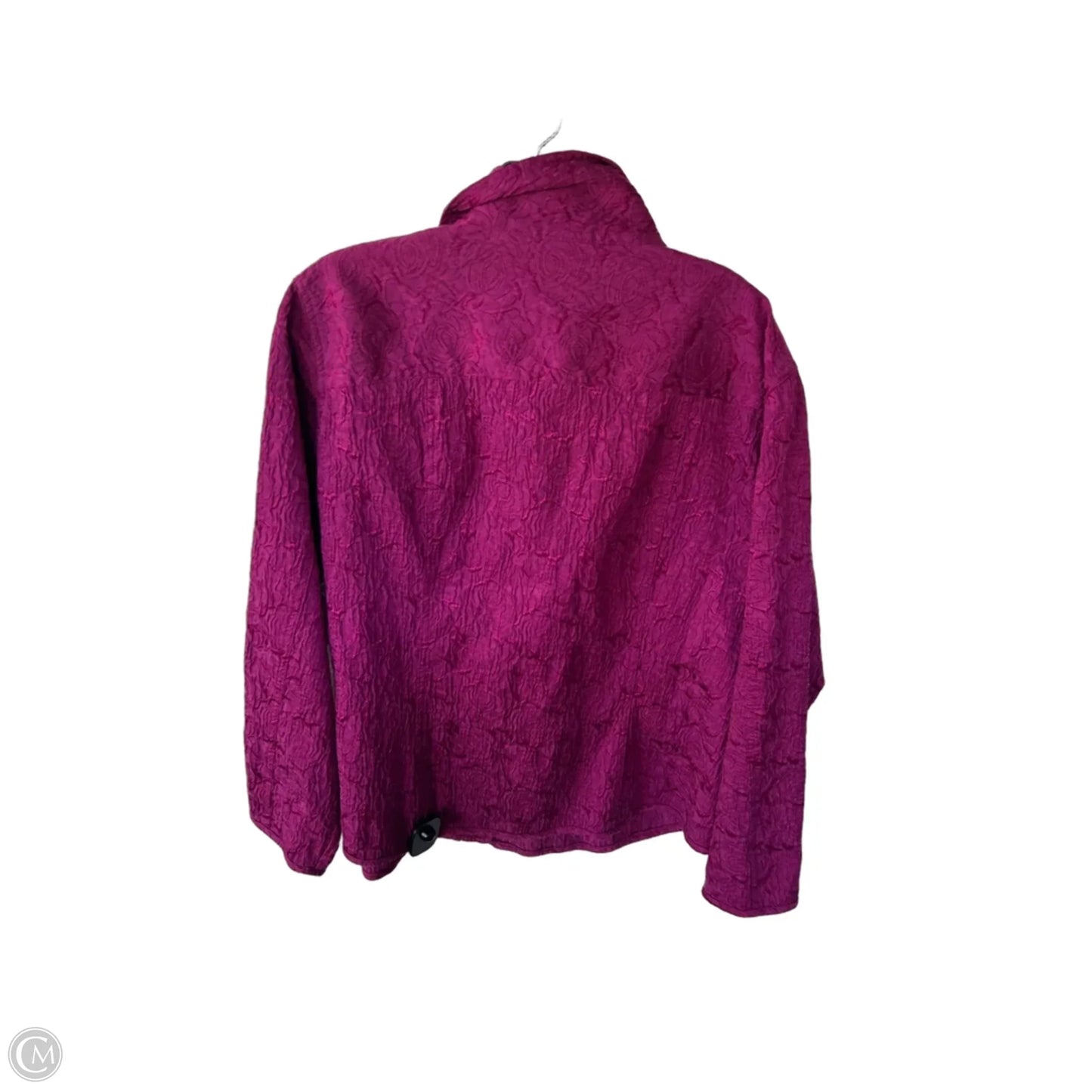 Jacket Denim By Chicos In Purple, Size: Xl