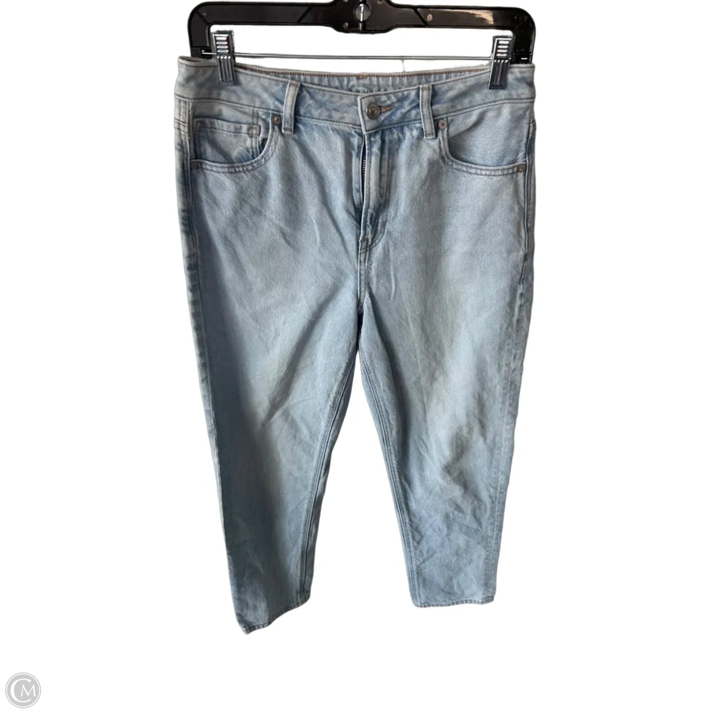 Jeans Straight By American Eagle In Blue Denim, Size: 8