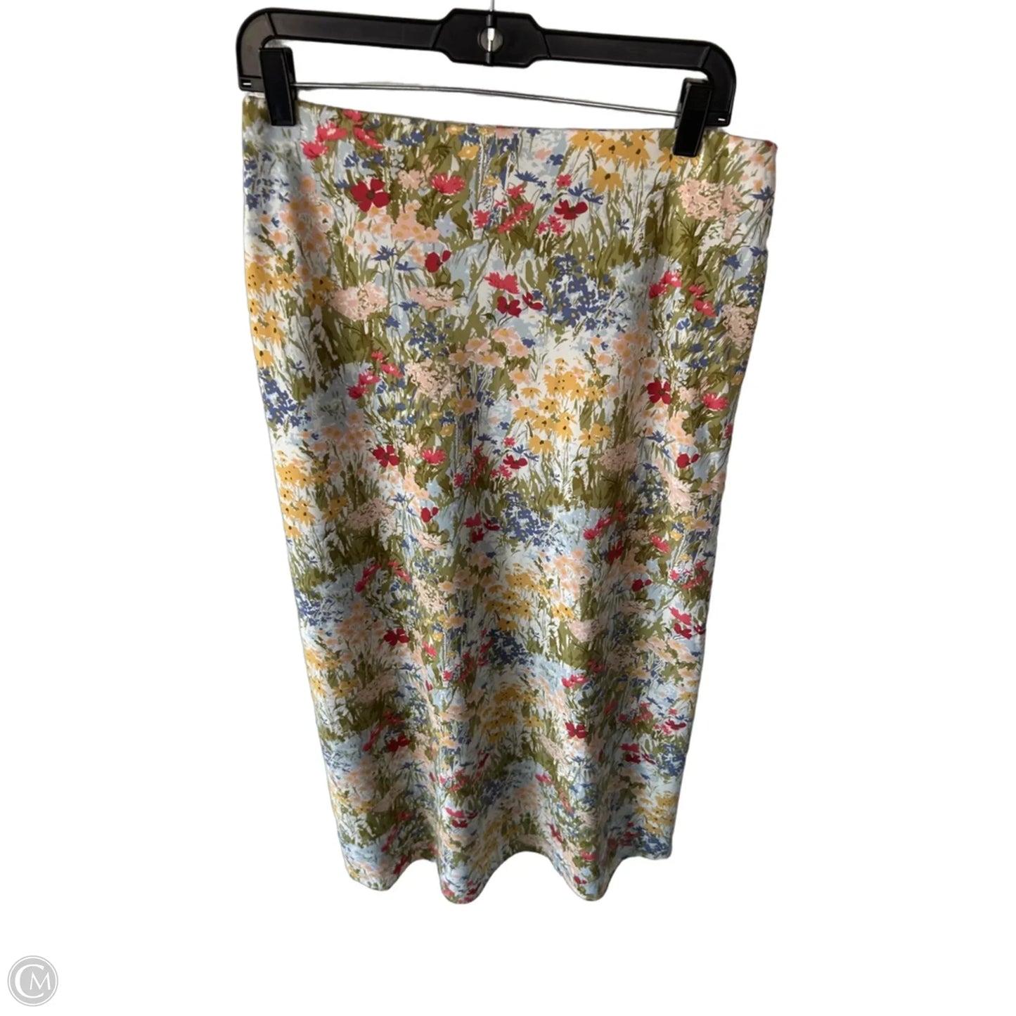 Skirt Midi By Rachel Zoe In Green & Yellow, Size: 8