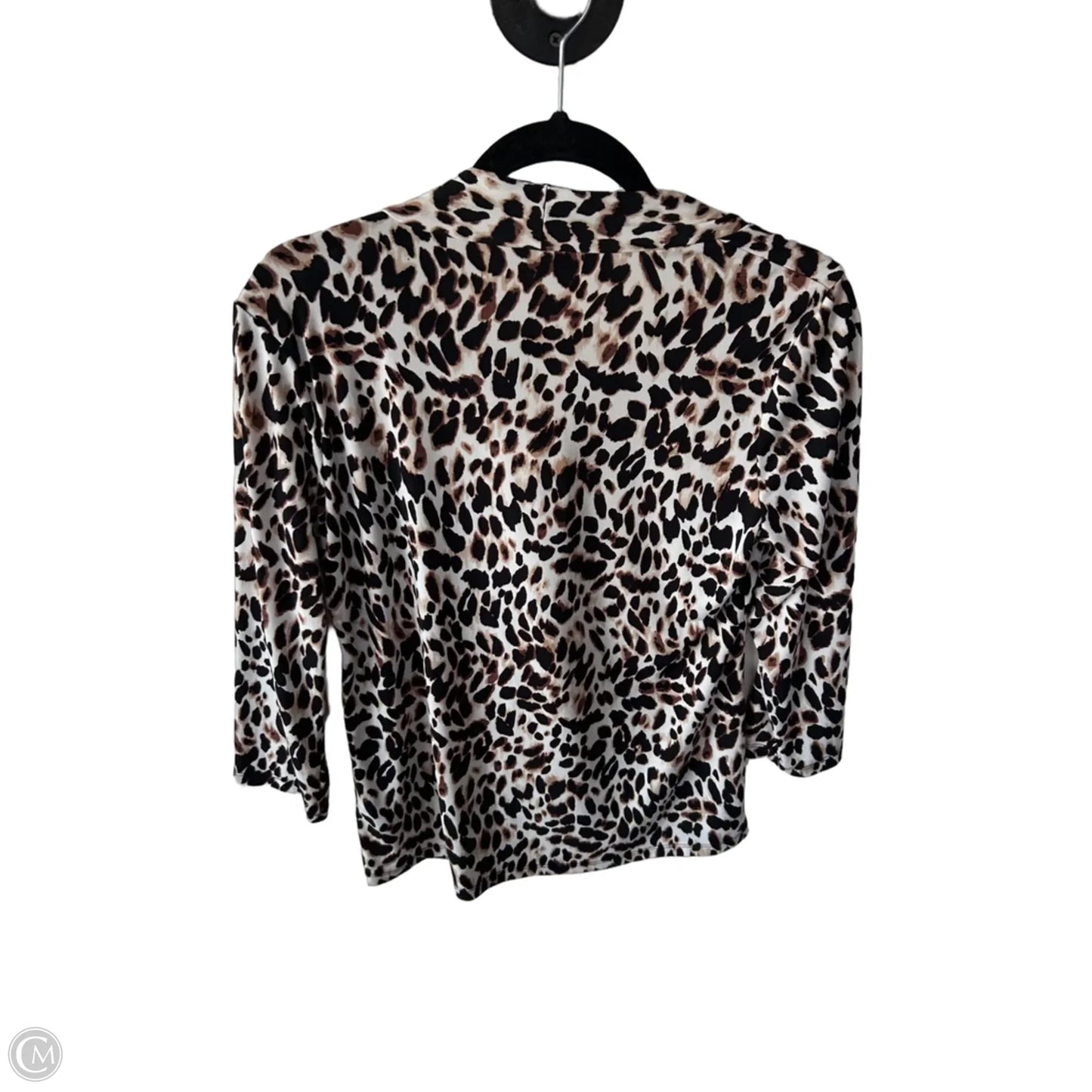 Blouse 3/4 Sleeve By Jones New York In Animal Print, Size: M