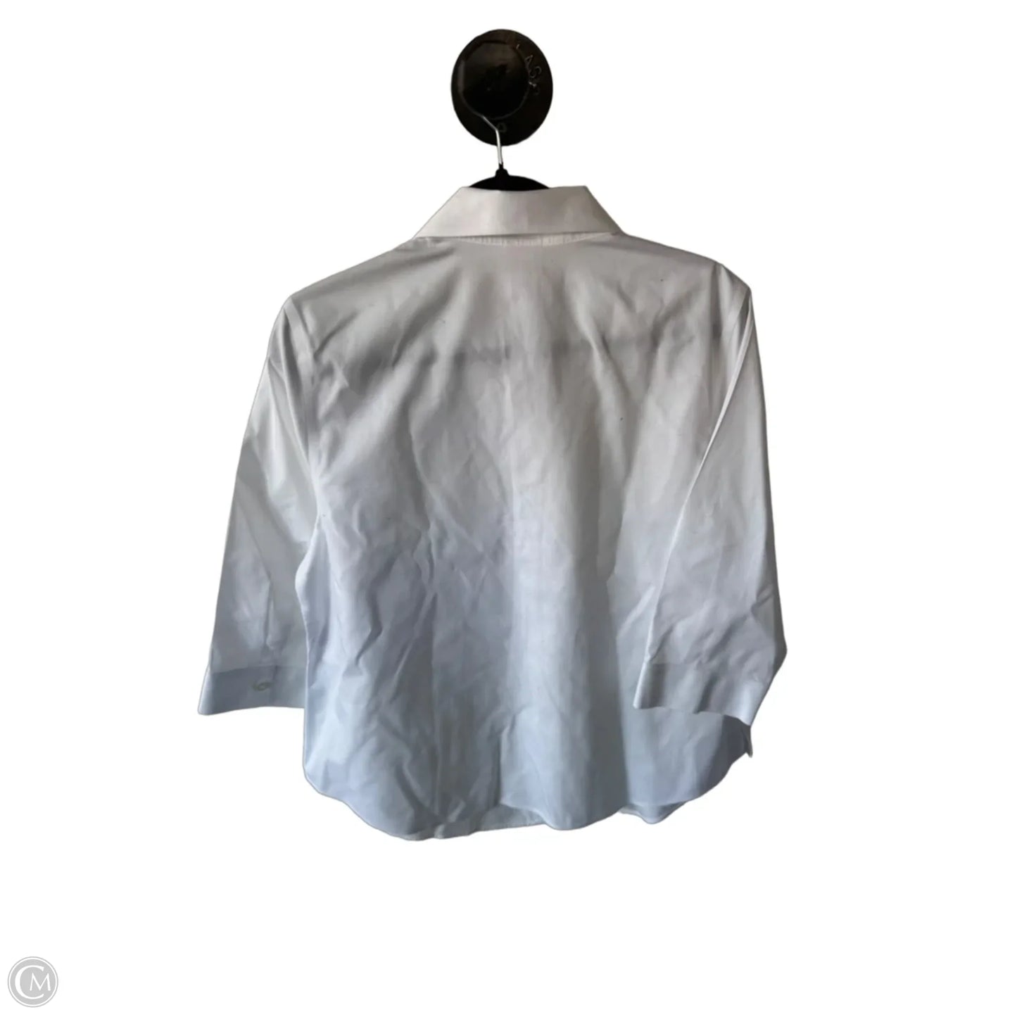 Blouse Long Sleeve By Chicos In White, Size: L