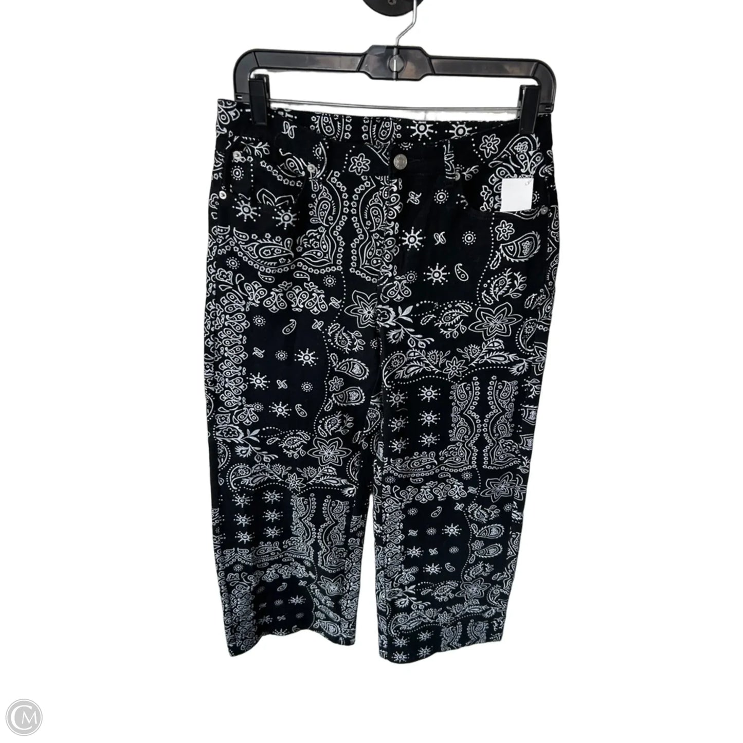 Jeans Wide Leg By Cme In Black & White, Size: 4